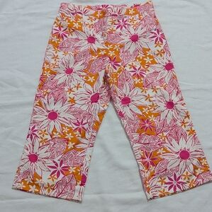 Lilly Pulitzer Pink Orange & White Floral Pants